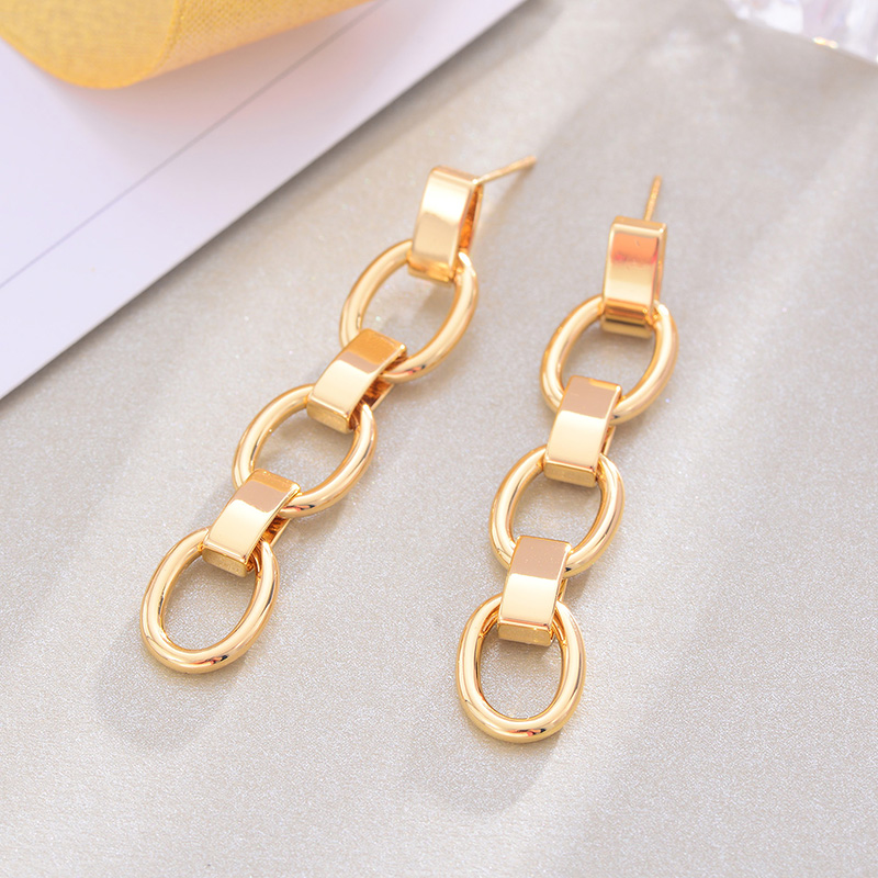 Asymmetric Fashion Simple Metal Earrings