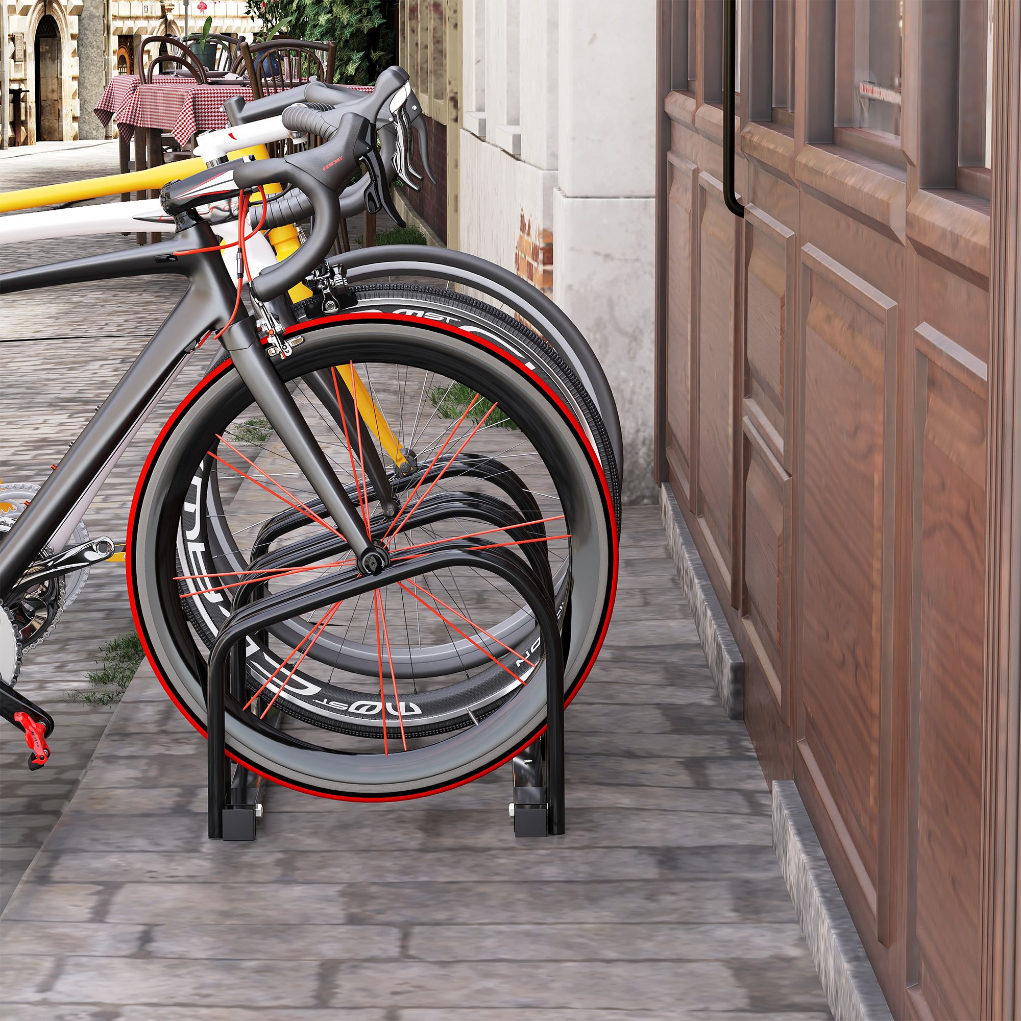 Bicycle Rack Parking Floor Or Wall Mounted Storage Locking 179L X 33W X 27H 3 — image 5