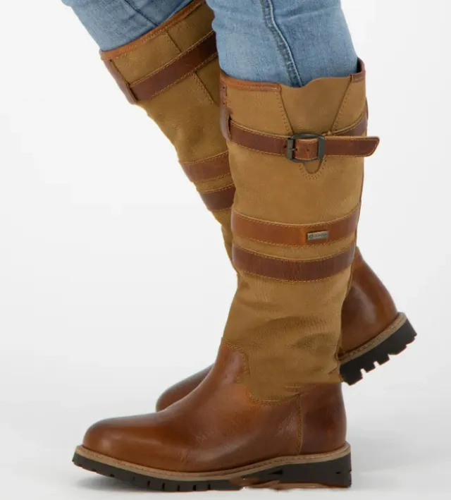 Vintage Color Matching Boots Snow Boots Lace Up Girl Khaki - Shop at LoveMi