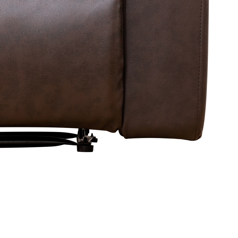 Pickup Only--Brown Faux Synthetic Leather 3-Piece Couch Living Room Sofa Set