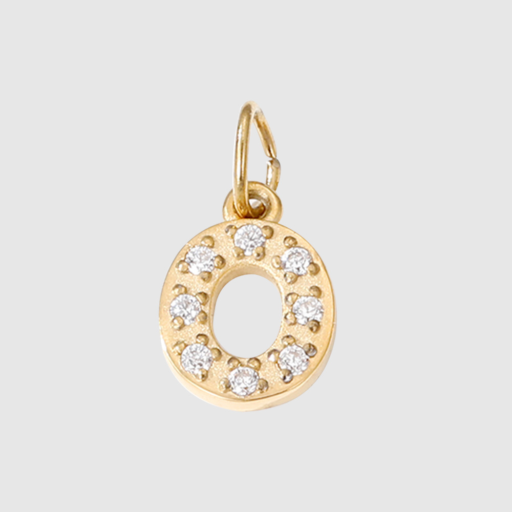 1 Piece 304 Stainless Steel Zircon Ion Plating 14K Gold Real Plated Letter Number Polished Stretch Adjustable Pendant DIY Jewelry Accessories 34