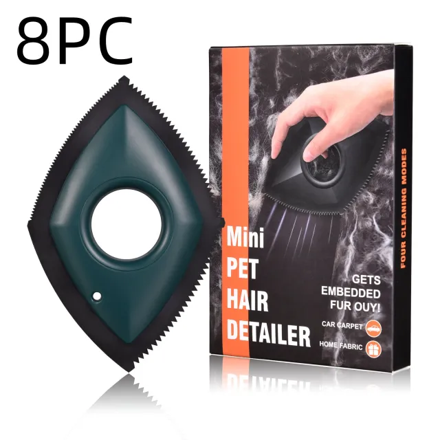 Pet Hair Remover Professional Hair Removal Tool For Cars Carpets Fur Catcher Cleaning Products Accessories 8Pc Green - Shop at LoveMi