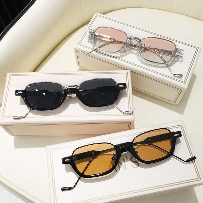 Half-frame Personality Sunglasses Trend Photo Concave Shape With Chain - Image 3