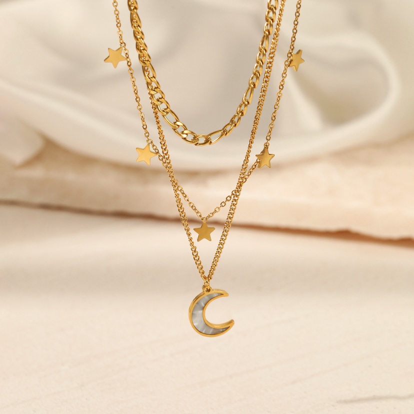 Personality Trend Star Moon Necklace
