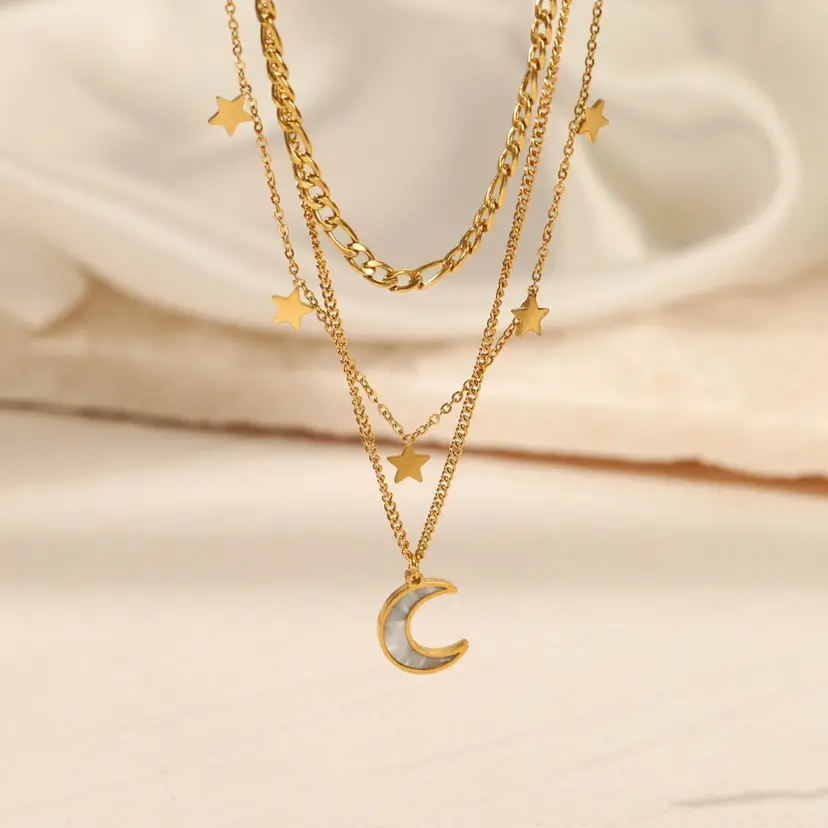 Personality Trend Star Moon Necklace