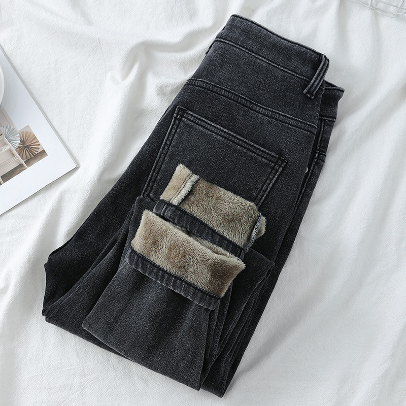 Fashion Ladies' High waisted Plus Velvet Feet Pants Black - Shop at LoveMi