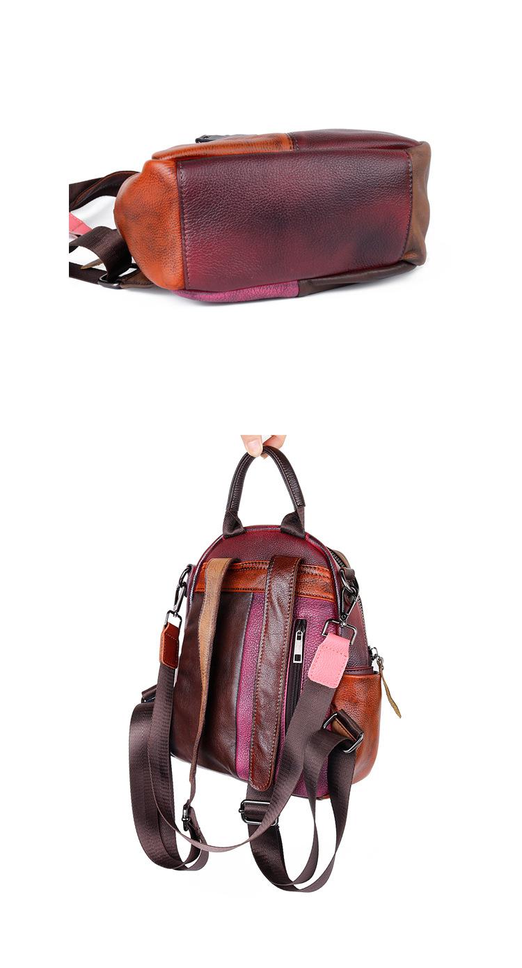 Title 7, The First Layer Of Cowhide Backpack Hand Rub Co...