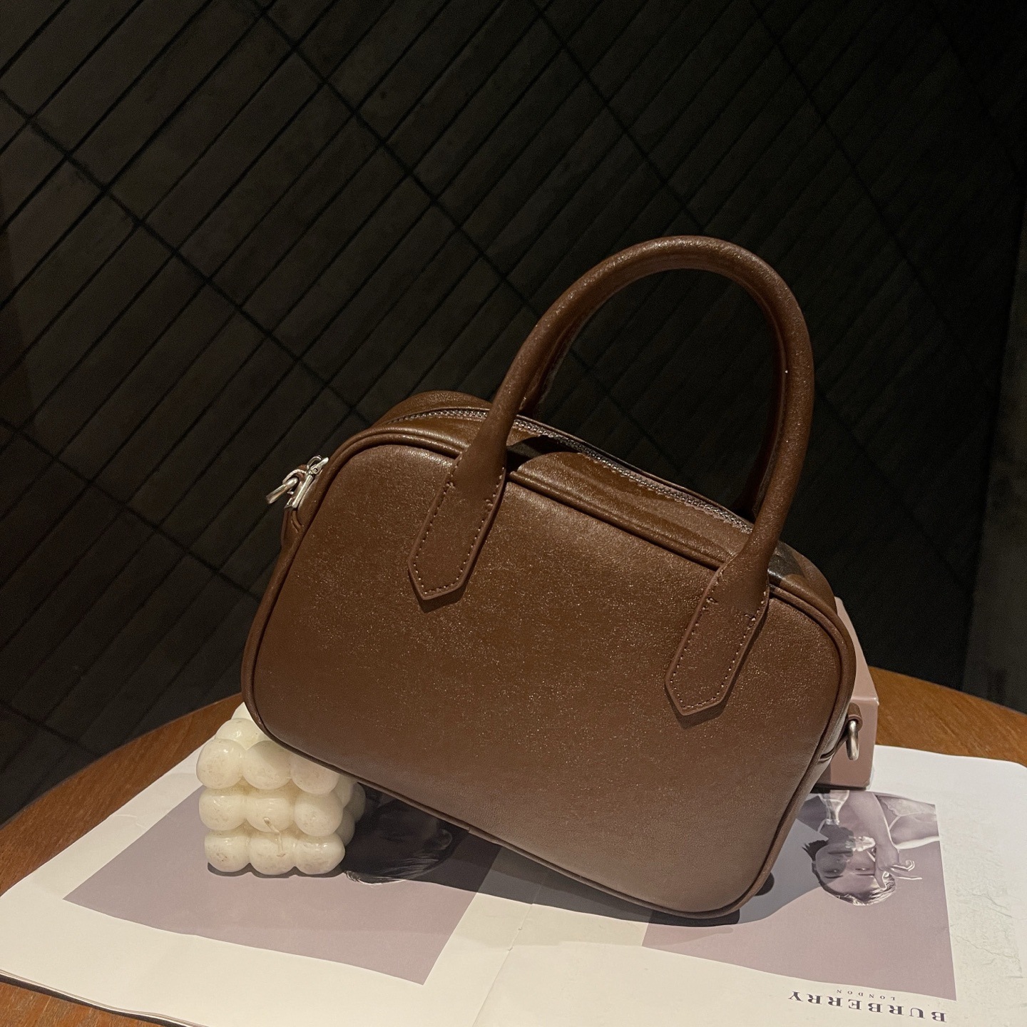 Sac bowling transfrontalier en cuir de première qualité – Image 6