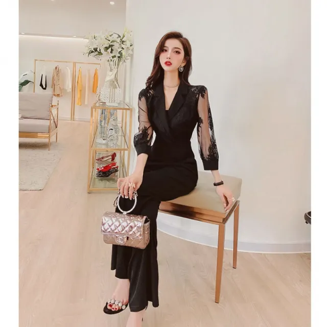 The New Female Fried Street Show Long Legs Slim Slimming Bodysuit Black - Shop at LoveMi