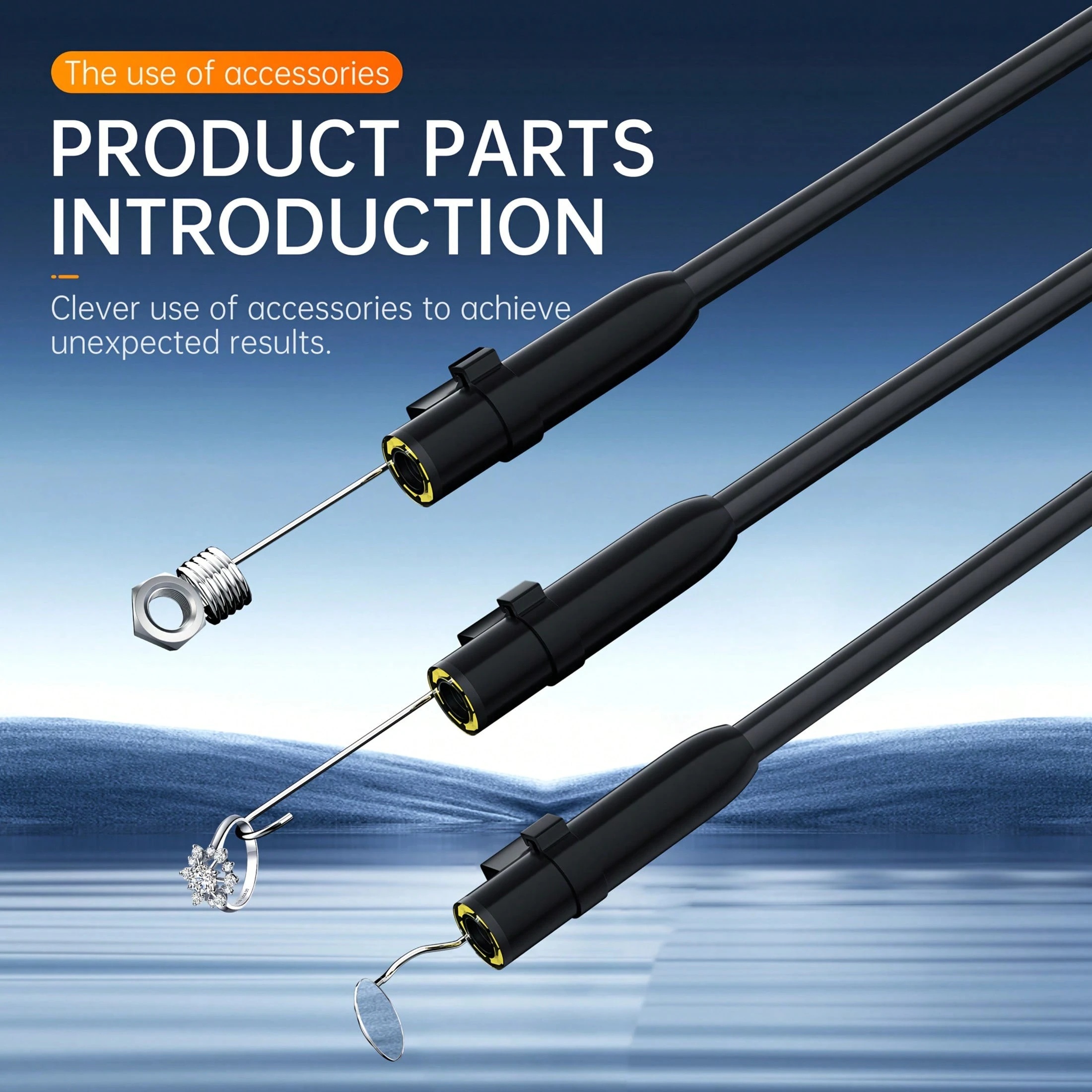 Handheld Industrial Endoscope Camera With 4.3 Inch IPS Screen IP67 HD Inspection Borescope 8 Adjustble LED - 1080P HD Borescope, - Portable Inspection Camera With Semi-Rigid Cord & Probe For,