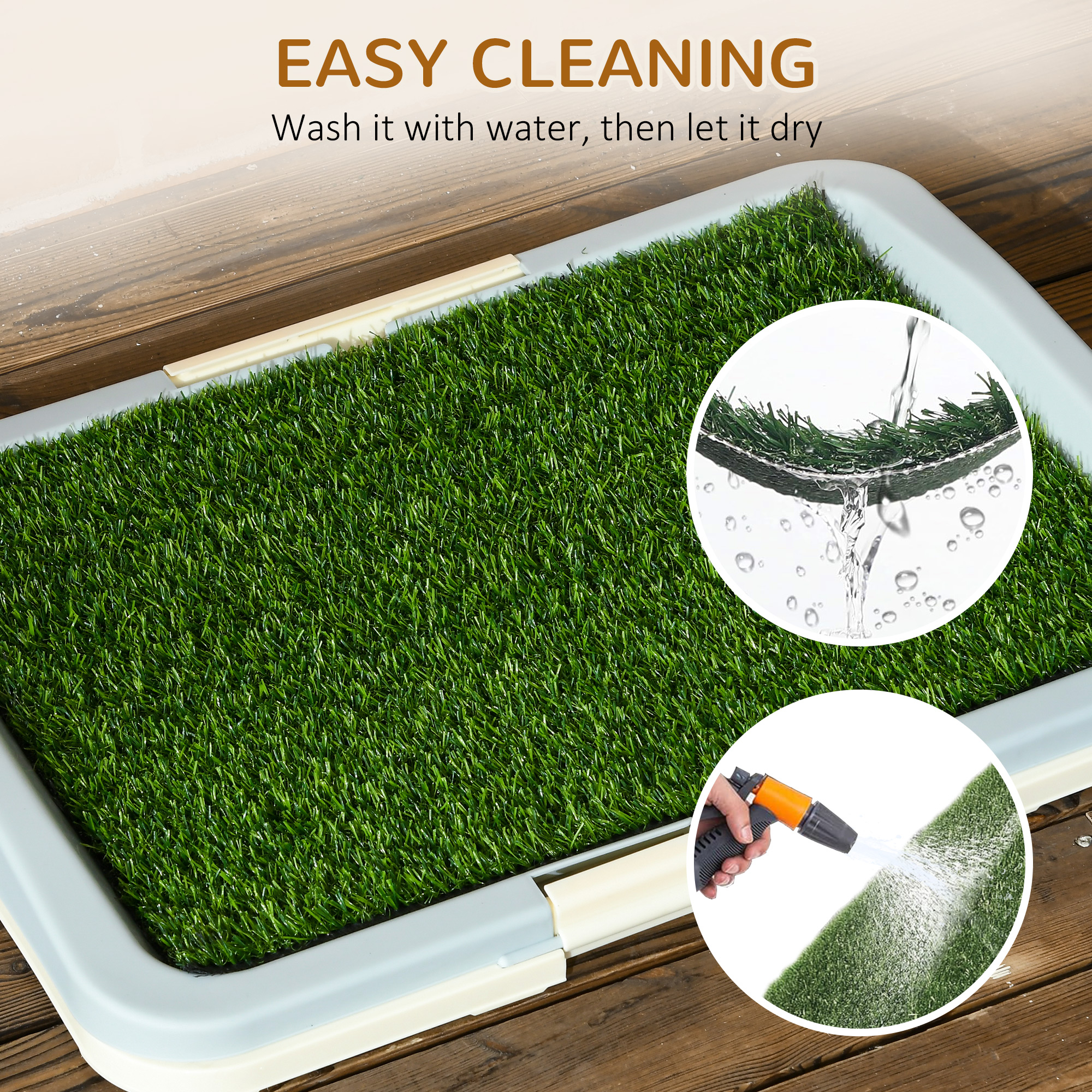 Puppy Training Mat, Indoor Portable With Artificial Lawn, Grid, Panel