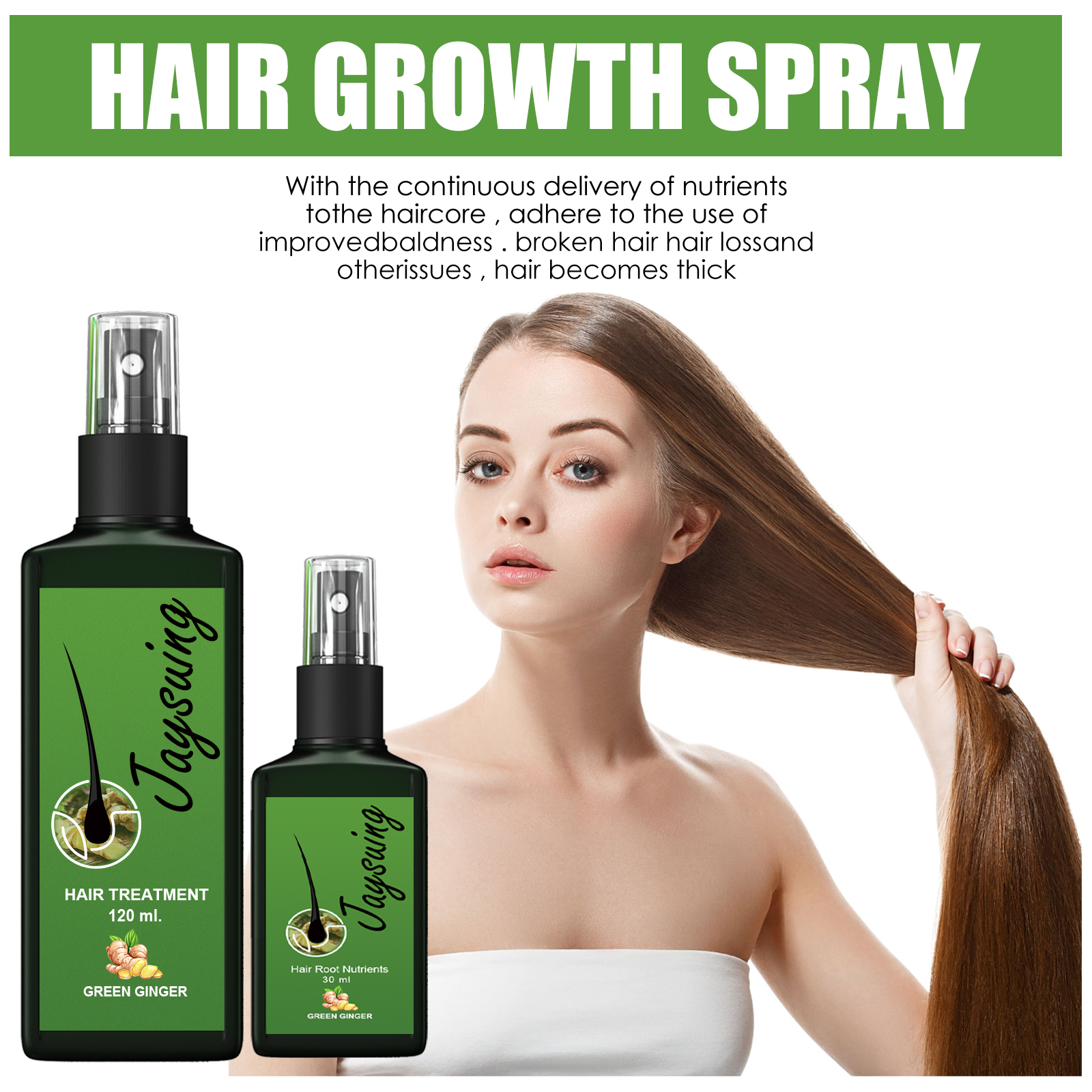 Jaysuing Hair Treatment, Strengthens Hair, Nourishes Root Growth And Thickens Scalp Massage Nutrient Solution