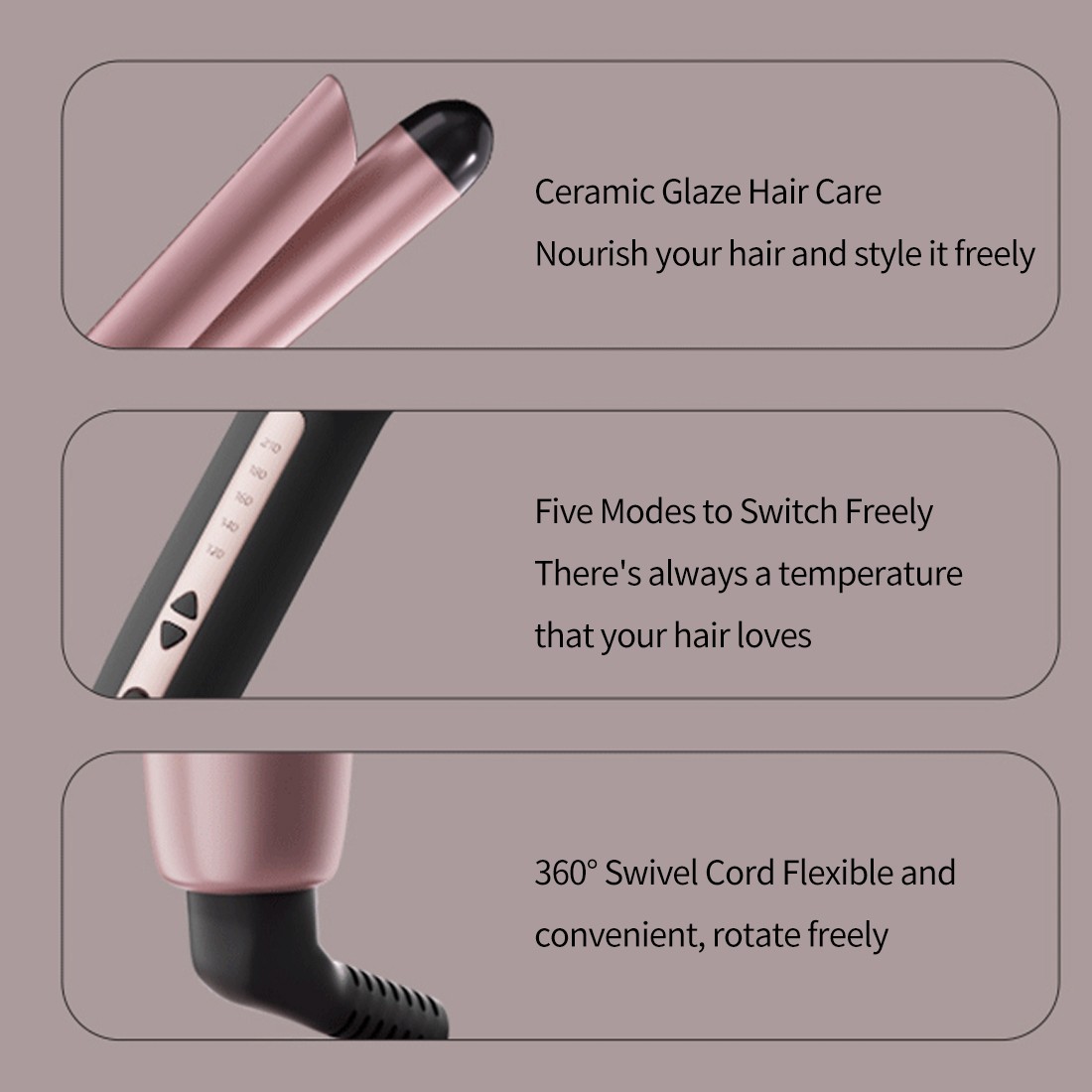 Fast Heating Curling Wand 38mm Hair Curler Large Barrel For Long UK — image 8