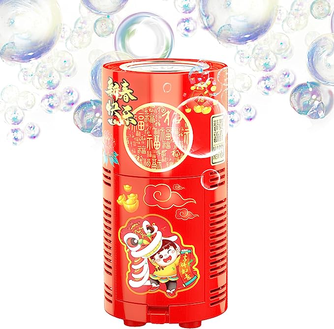 Portable Fireworks Bubble Machine with Lights. Unique Firework Bubble: This bubble machine can produce thousands of colorful bubbles to bring you amazing effects, let you feel the joy of the bubble activities. Fantasy Light Effect: Firework Bubble Machine