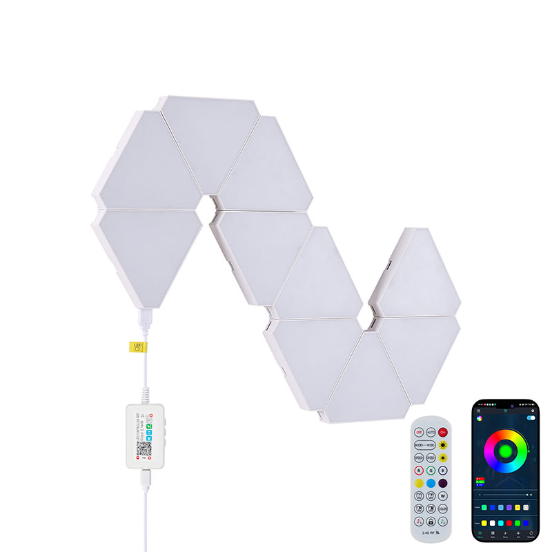 Triangular LED Lights, 10 RGB Wall Panels, Modular Intelligent Light Panel With... 2