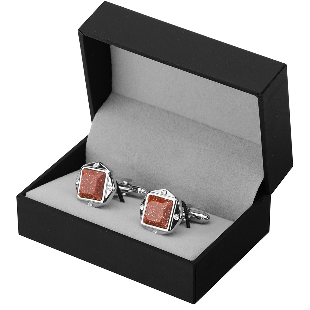 Lucky Blue Sandstone Crystal Cufflinks Men's Light Luxury French Shirt Sleeve Nails — foto 4
