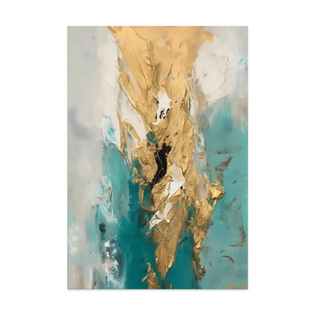 Handmade Oil Painting Canvas Wall Art Decoration Modern Abstract Gold Artwork Room Aesthetic For Home Decor Rolled Frameless Unstretched Painting ... Without Inner Frame - Shop at LoveMi