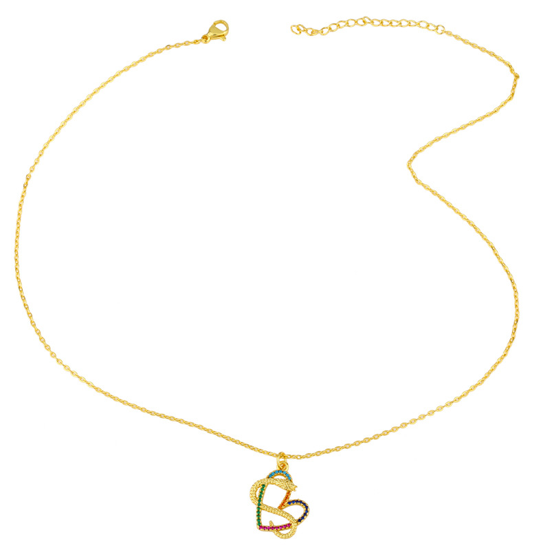 Jewelry Snake Love Necklace With Colored Zircon Necklace