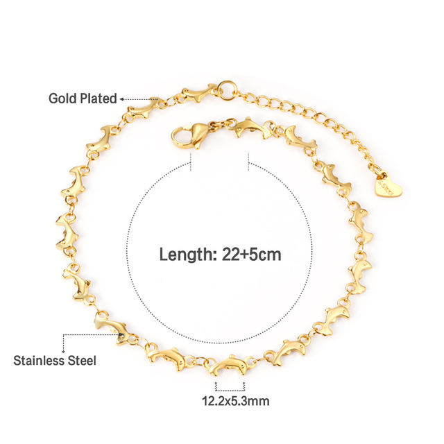 Title 5, Stainless Steel Anklet Chain Foot Ornaments Fem...