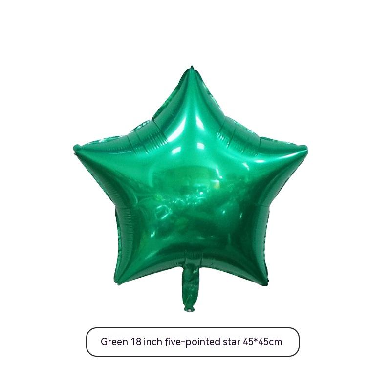 Title 6, 18-inch Five-pointed Star Aluminum Foil Balloon