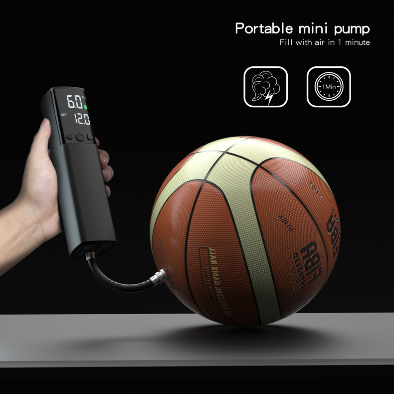 Mini Inflatable Machine, Small Handheld Electric Portable Basketball Inflator