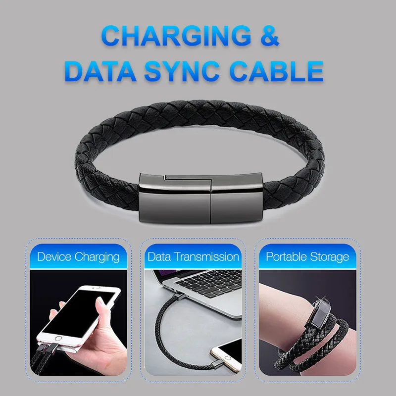 New Bracelet Charger USB Charging Cable Data Cord