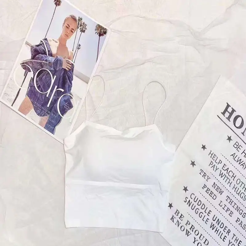 Ice Silk Oil Painting Girl Beautiful Back Camisole Without Trace