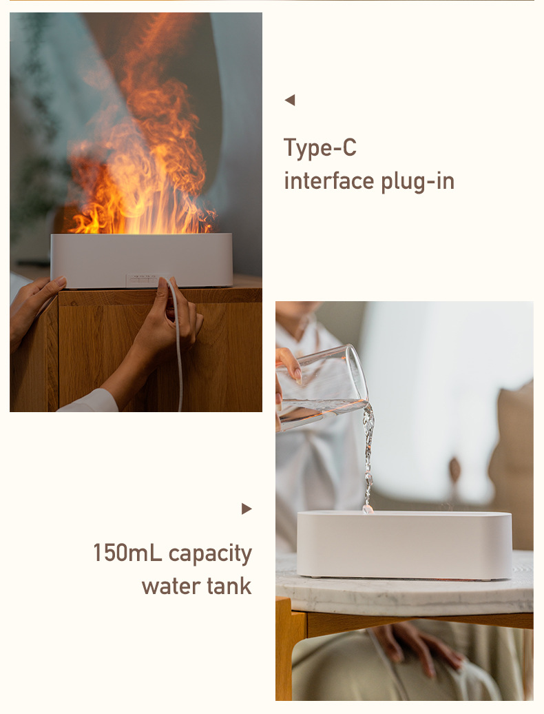 Title 9, Fireplace Flame Diffuser Aromatherapy Essential...