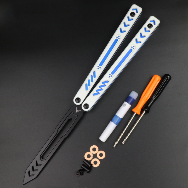 Title 4, Aluminum Handle Unbladed Ether Butterfly Knife ...