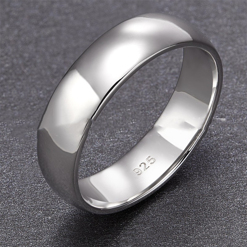 Title 5, Electroplated Platinum Silver Unisex Ring Timel...