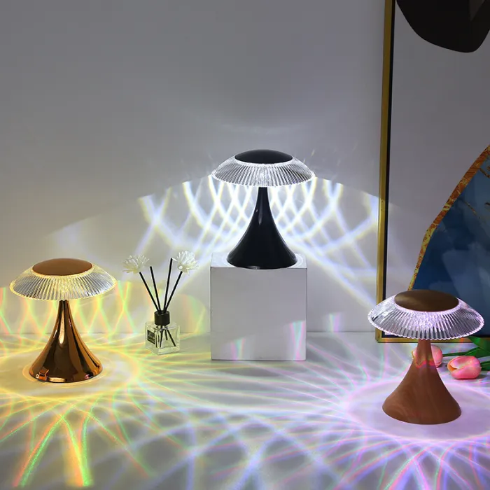 Touch Crystal Table Lamp, USB Bedside Lamp with 3 Colours or RGB Light - detail photo 5