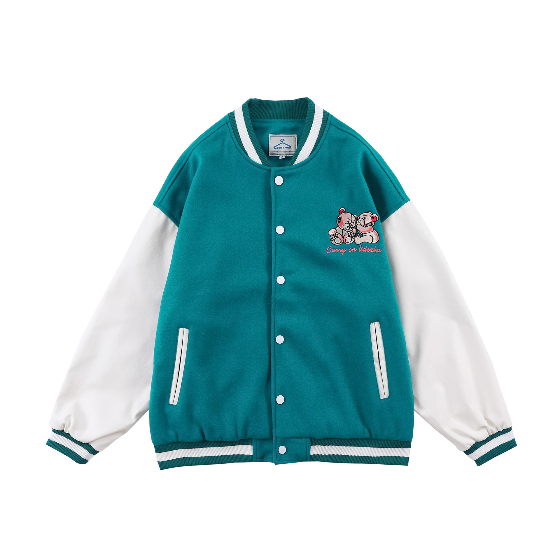 Bear Embroidered Baseball Uniform For Men And Women