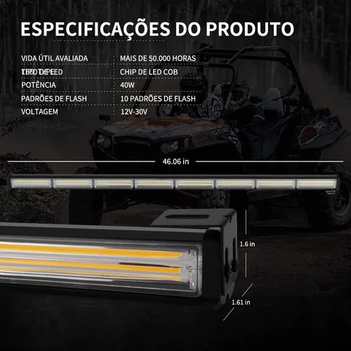 LED Emergency Strobe Lights For Police Car 119cm