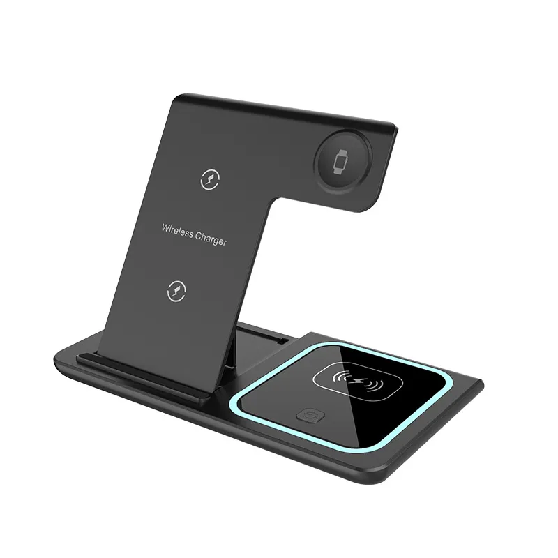 Three-in-one Wireless Charger Electrical Foldable Double Wire Ambience Light Mobile Phone Wireless Charger Wireless Charger – image 7