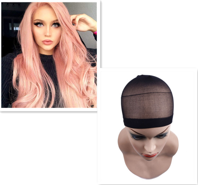 Large wavy long hair wig Pink Set - Shop at LoveMi