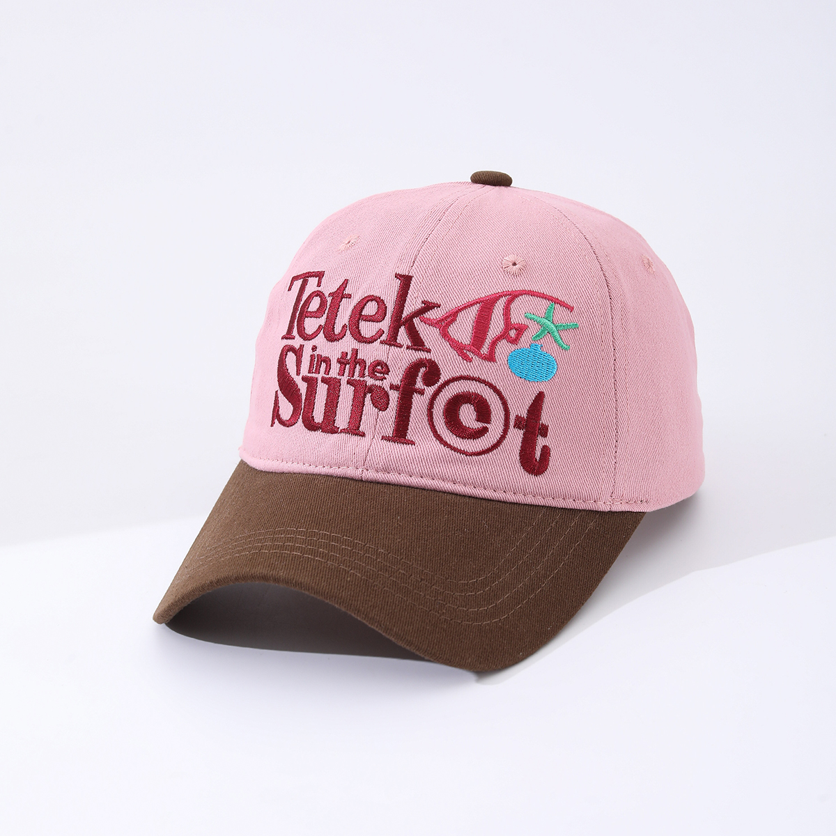 Multi-color Multi-letter Embroidery Adjustable Casual And Cute Soft-top Baseball Cap Suitable For Travel, Outdoor Activities And Daily Use