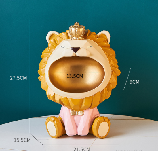 Nordic Modern Creative Little Lion Home Entrance Key Storage Decoration Milk Coffee Shop Counter Light Luxury Soft Decorations