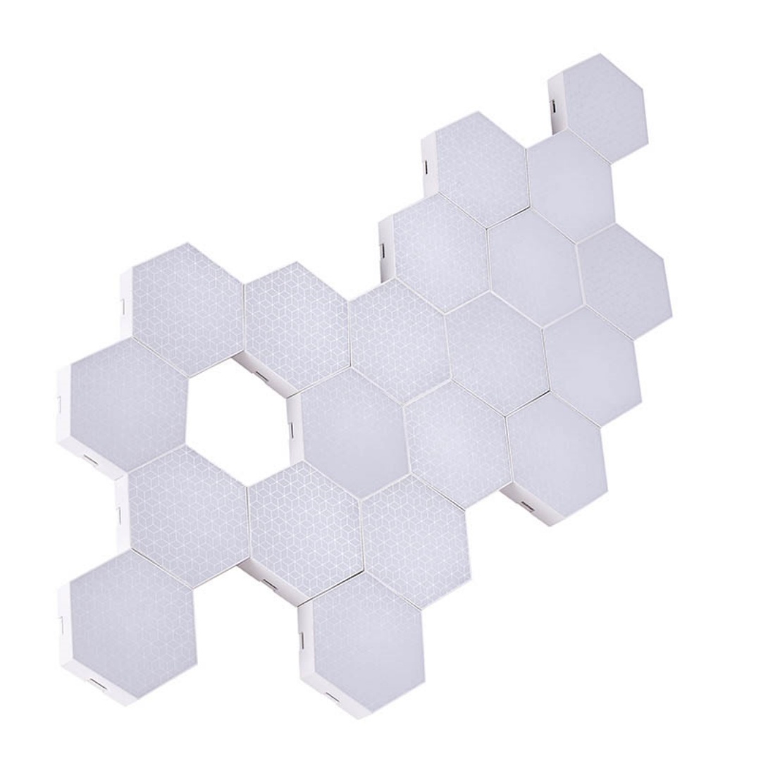 Hexagonal LED Lights-20 Sets Of Intelligent APP RGB Game Lights, With Remote... 2