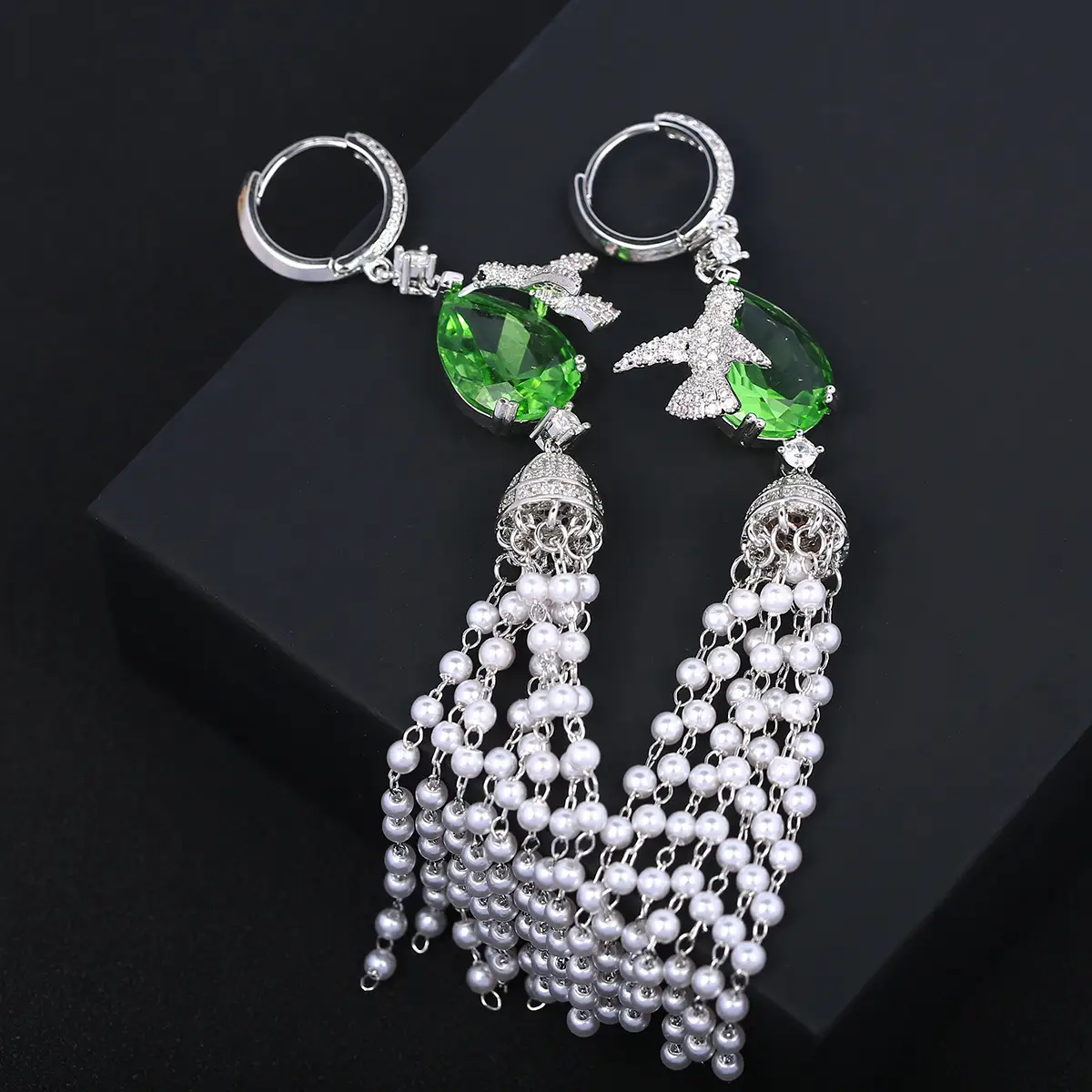 Pearl Tassel Long Earrings Female