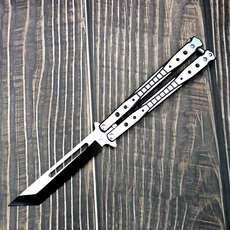 Title 4, Professional Butterfly Folding Knife Without Bl...