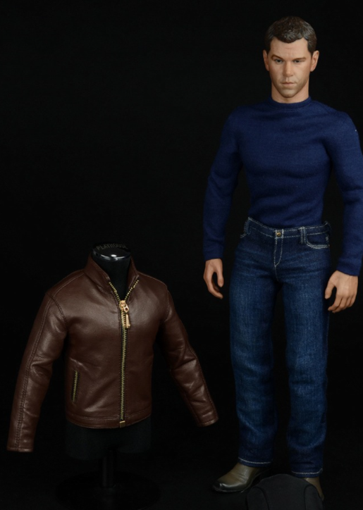 Title 2, Agent Leather Suit Without Head Sculpted Body