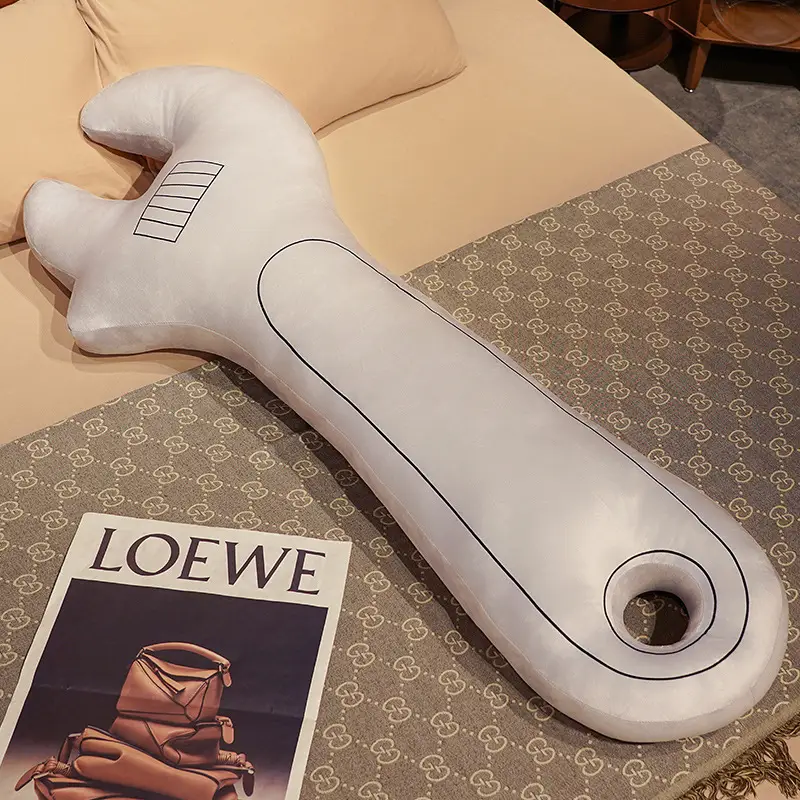 Creative Big Wrench Long Plush Pillow