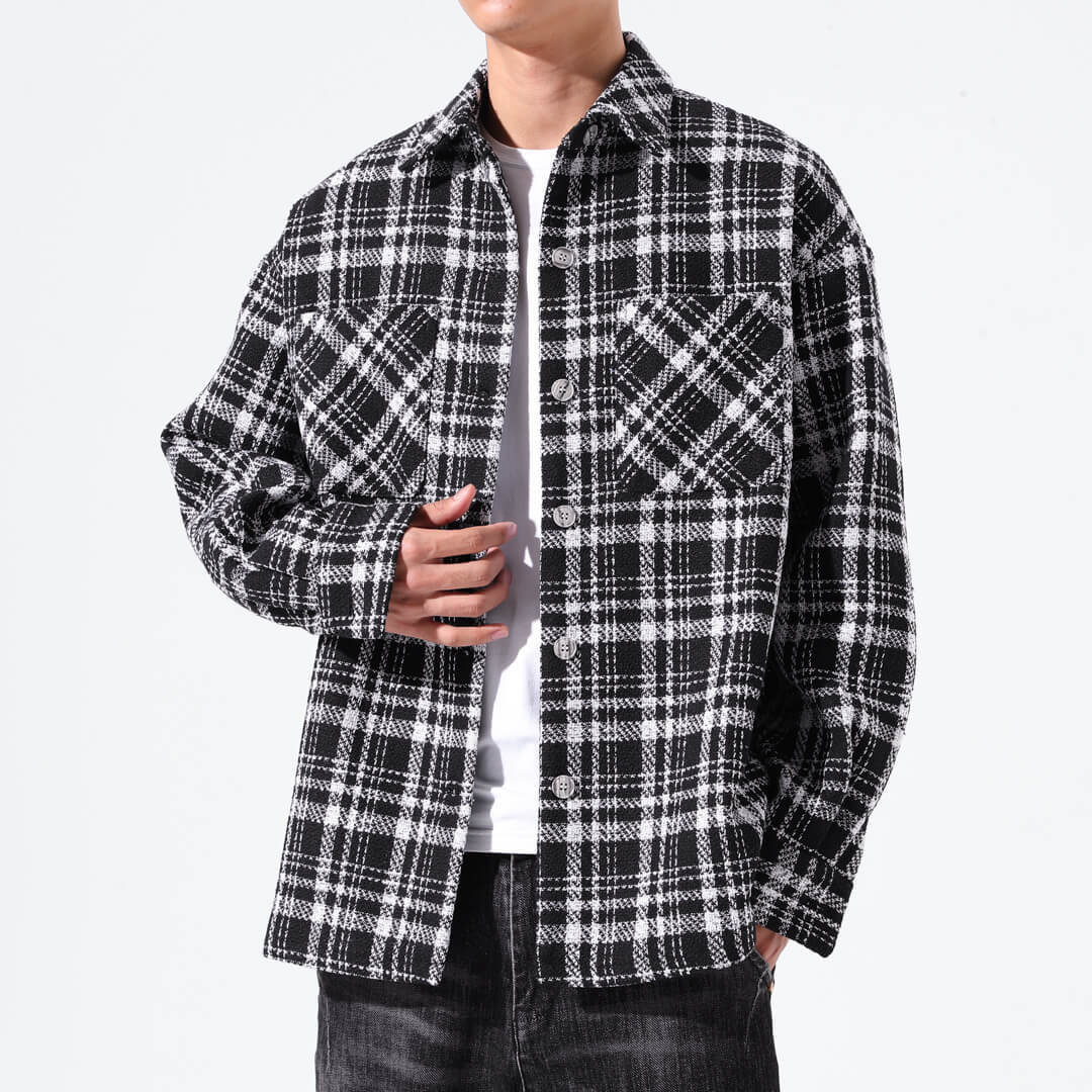 Fashion Plaid Shirt Coat For Men And Women