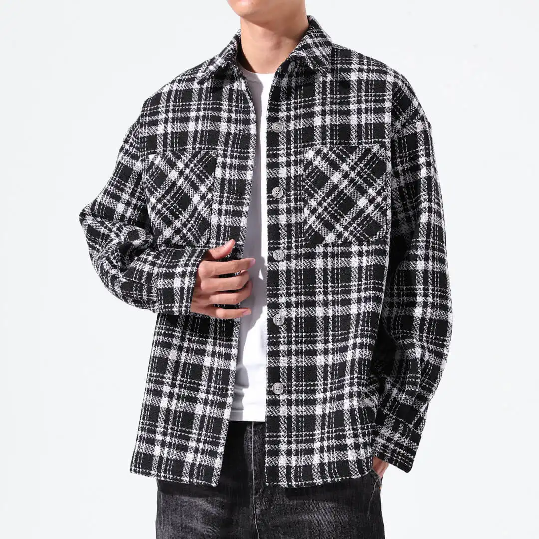 Fashion Plaid Shirt Coat For Men And Women