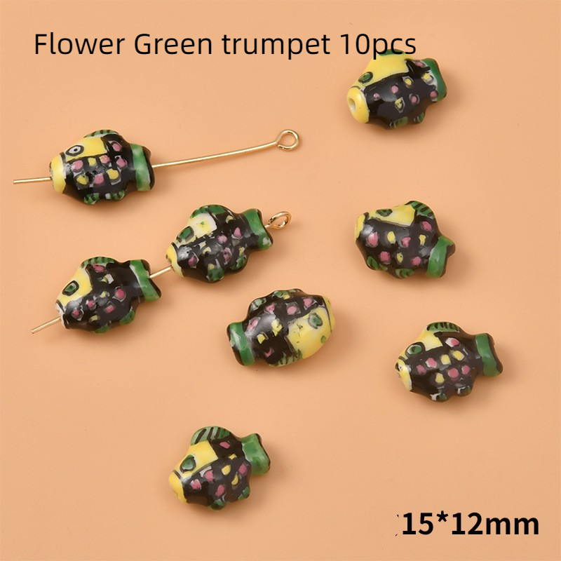 Flower Green Trumpet 10Pcs