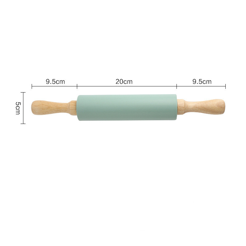 BEYONDARY Thickened Non-Slip Rolling Pin with Large Non-Stick Mat