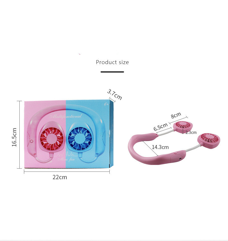 Lazy hanging neck fan wearable sports fan USB charging