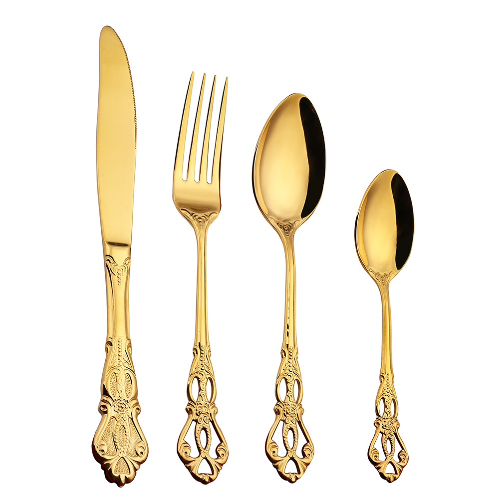 Title 3, Embossed Spoon Stirring Ice Spoon Banquet Steak...