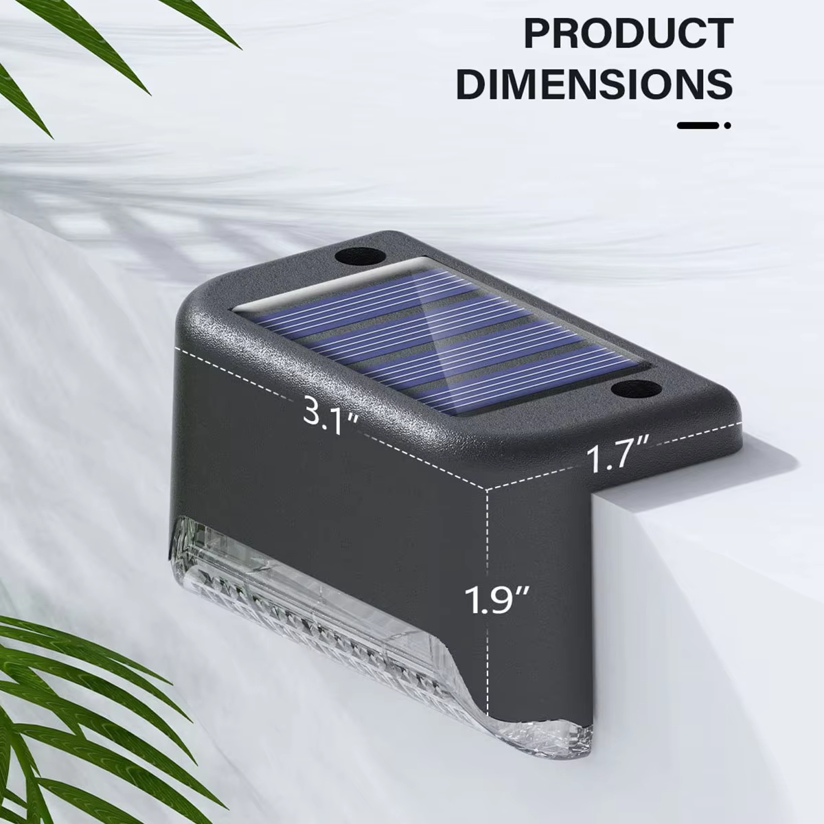 4 Solar LED Bright Deck Lights Outdoor Garden Patio Railing Decks Path Lighting Outdoor Garden Light Deck Lamp Solar Stairs Light — foto 8