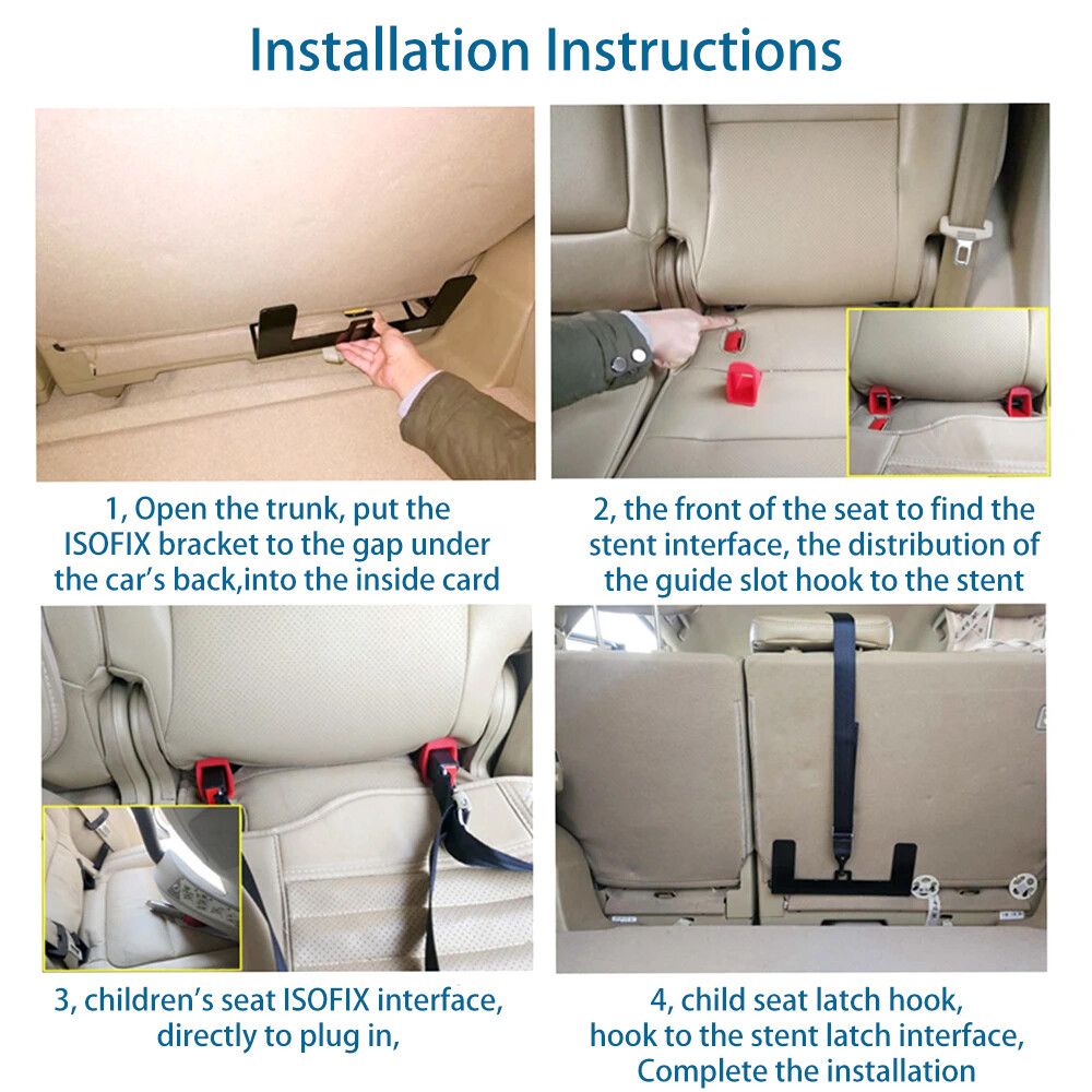 Universal Child Seat Anchor Kit Safe Car SUV Mount Bracket For ISOFIX Latch — image 9